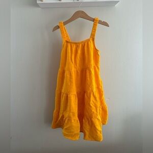 Cat & Jack little girls dress golden yellow dress summer tank top dress size 6/7